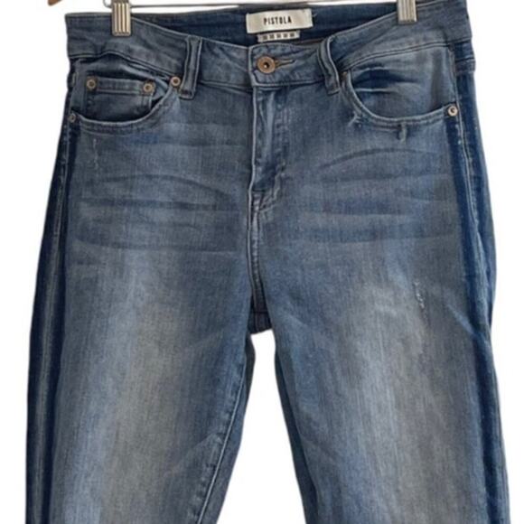 Pistola Women's Audrey Striped Skinny Jeans in Monaco Style # P6730JFK-MNC Sz 30 - Picture 6 of 10